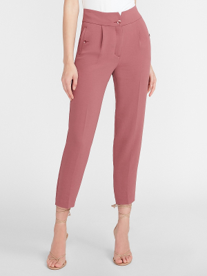 Super High Waisted Notch Front Ankle Pant