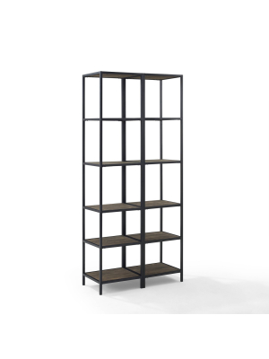 80.5" 2pc Jacobsen Narrow Étagère Set Black - Crosley