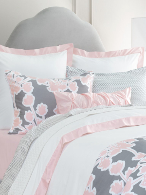 Pink Linden Border Duvet Cover