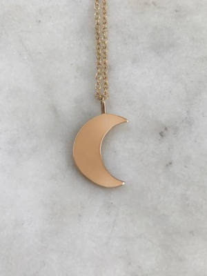 Bronze Crescent Moon 18" Necklace