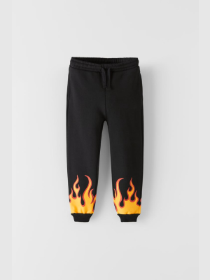 Plush Flames Pants