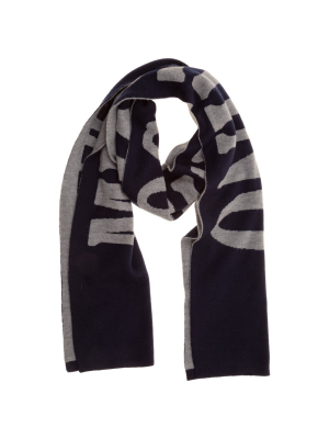 Moschino Logo Intarsia Scarf