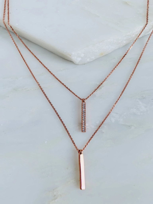 Uptown Necklace, Rose Gold