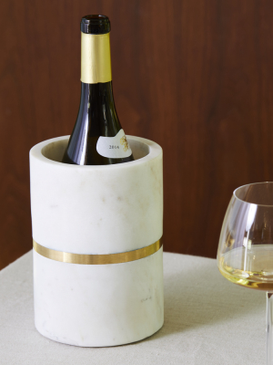 Marble & Brass Single-bottle Wine Cooler