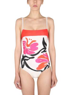 Marni Floral Print One-piece Swimsuit