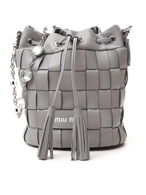 Miu Miu Crystal Strap Bucket Bag