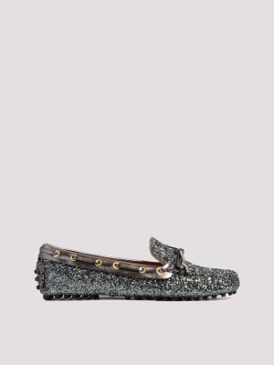 Car Shoe Glittered Loafers