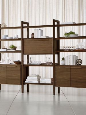 Tate Bookcase Bar With 2 Bookcase Cabinets