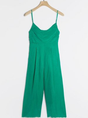 Melody Pleated Bow-back Jumpsuit