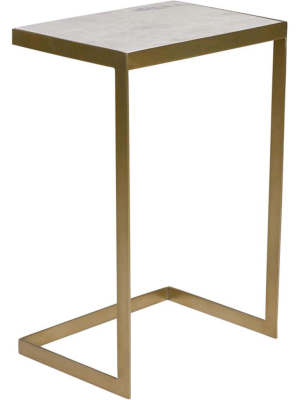 Laguna End Table, Brass