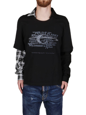 C2h4 Autograph Print Layered T-shirt