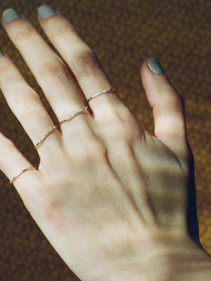 Mini Axis Ring With White Pavé Diamonds