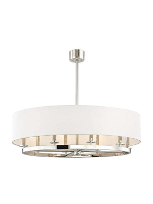 Durham 8 Light Island Light Polished Nickel