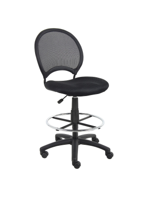 Mesh Drafting Stool Black - Boss Office Products