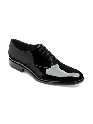 Loake Patent Leather Tuxedo Shoe In Black