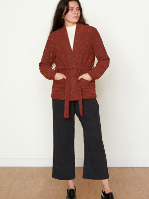 Pebble Knit Marisa Jacket - Ruby