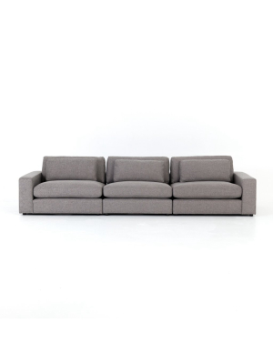 Bloor 3 Piece Sectional In Chess Pewter