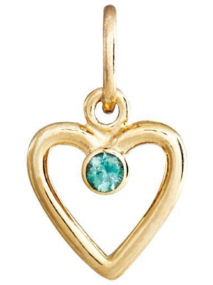 Birth Jewel Heart Charm With Alexandrite