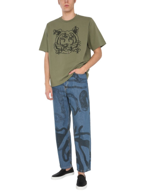 Kenzo K-tiger Printed Jeans