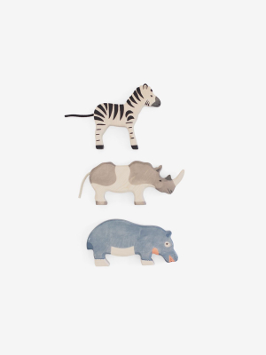 Holztiger Safari Animals Set Of 3