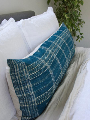 Ocean Blue Bhujodi Extra Long Lumbar Pillow  #1 - 14x36