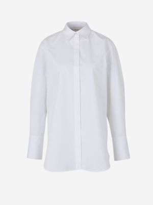 The Row Logo Embroidered Oversized Shirt