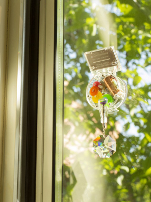 Solar Powered Rainbowmaker With Crystal