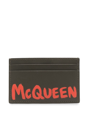 Alexander Mcqueen Graffiti Logo Cardholder