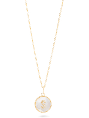 Moonlight Pavé Initial Necklace