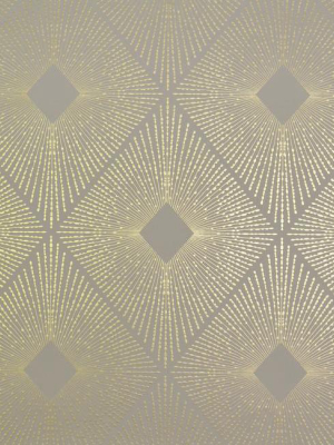 Harlowe Wallpaper In Khaki And Gold By Antonina Vella For York Wallcoverings