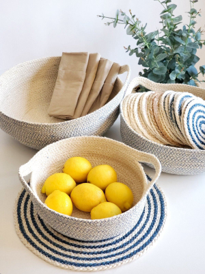 Amari Fruit Bowl Set - Blue