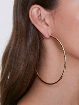 Etched Hoop Earrings