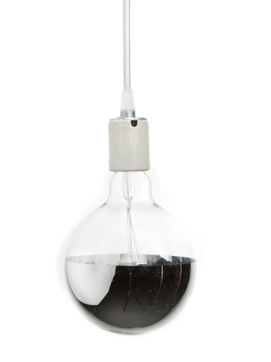 Xl Silver Mirrored Globe Bulb