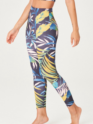 High Rise Legging - Palm Paradise