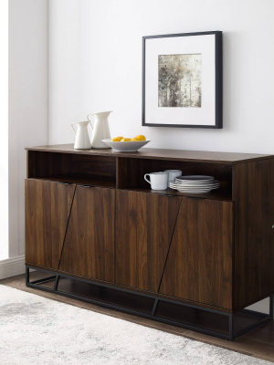 58" Contemporary Storage Console Sideboard - Saracina Home