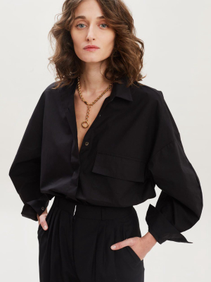 Ingrid Balloon Sleeve Shirt - Black