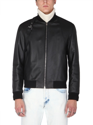 Alexander Mcqueen Leather Bomber Jacket