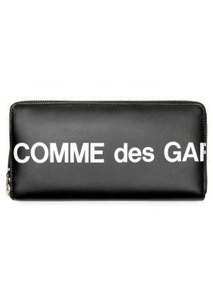 Comme Des Garcons Sa0111 Huge Logo Leather Wallet - Black