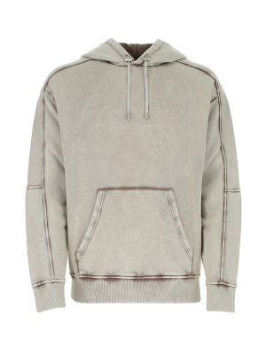 Balmain Logo Embossed Hoodie