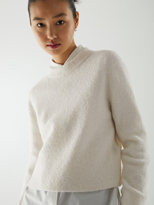 Cropped Wool Mix Jumper