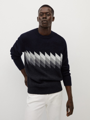 Jacquard Wool Sweater