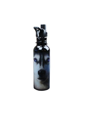 Just Funky The Mountain Siberian Husky Face Water Bottle