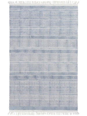 Idina Cobalt/ivory Area Rug