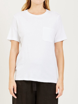 Pocket Crew Tee White