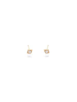 14k Tiny Diamond Studs