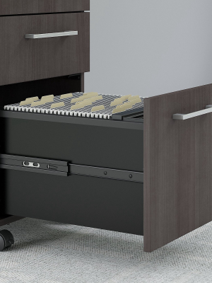 Bush Business Furniture 48wx24d Table Desk W/3 Drawer Mobile File Cabinet Gray/gray 400s152sg