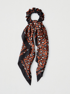 Aeo Leopard Scarf Scrunchie