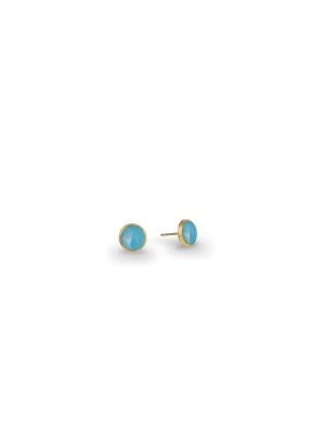 Marco Bicego® Jaipur Color Collection 18k Yellow Gold Turquoise Stud Earrings