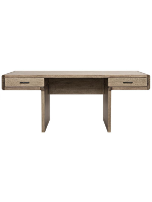 Noir Degas Washed Walnut Desk