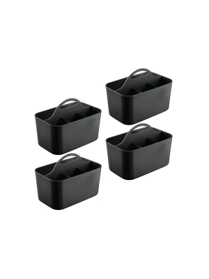 Mdesign Storage Caddy Tote For Desktop Office Supplies, Small, 4 Pack